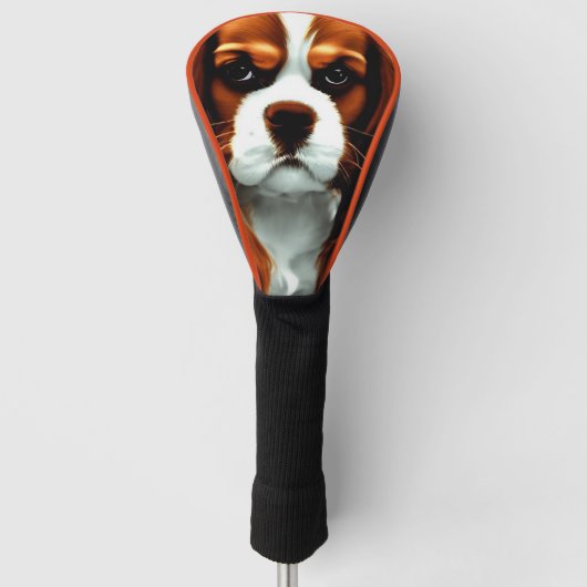 cavalier king charles spaniel blenheim anime golf headcover (Vorderseite)