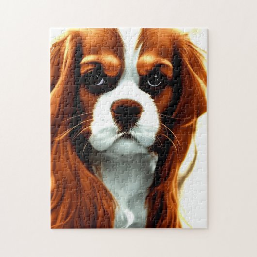 cavalier king charles spaniel blenheim anime puzzle (Vertikal)