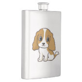 cavalier king charles spaniel blenheim Cartoon Flachmann (Rechts)