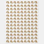 cavalier king charles spaniel blenheim Cartoon Fleecedecke (Vorderseite)