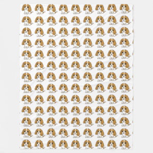 cavalier king charles spaniel blenheim Cartoon Fleecedecke