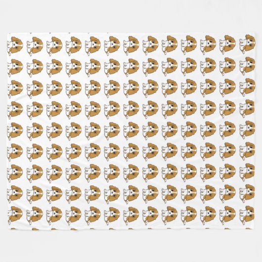 cavalier king charles spaniel blenheim Cartoon Fleecedecke (Vorderseite (Horizontal))