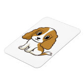 cavalier king charles spaniel blenheim Cartoon Magnet (Linke Seite)