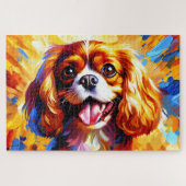 Cavalier King Charles Spaniel Blenheim Dog Acrylic Puzzle (Horizontal)