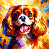 Cavalier King Charles Spaniel Blenheim Dog Acrylic Puzzle