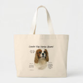 Cavalier King Charles Spaniel (Blenheim) Geschicht Jumbo Stoffbeutel (Vorne)