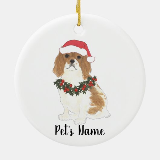 Cavalier King Charles Spaniel (Blenheim) Keramik Ornament (Hinten)