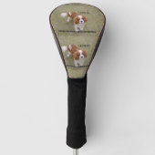 Cavalier-king-charles-spaniel blenheim Liebe w pic Golf Headcover (Vorderseite)
