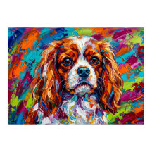 Cavalier King Charles Spaniel Bold Pop Art Poster 