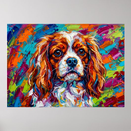 Cavalier King Charles Spaniel Bold Pop Art Poster (Vorne)