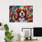 Cavalier King Charles Spaniel Bold Pop Art Poster (Heimbüro)