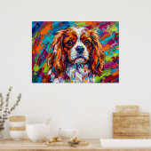 Cavalier King Charles Spaniel Bold Pop Art Poster (Küche)