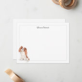Cavalier King Charles Spaniel Border Personalisier Mitteilungskarte (Vorderseite/Rückseite Beispiel)