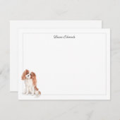Cavalier King Charles Spaniel Border Personalisier Mitteilungskarte (Vorne/Hinten)