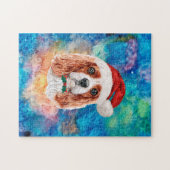 Cavalier King Charles Spaniel Breed Dog Weihnachte Puzzle (Horizontal)