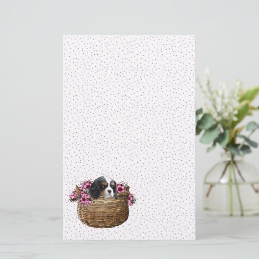 Cavalier King Charles Spaniel Briefpapier (Stehend Vorderseite)