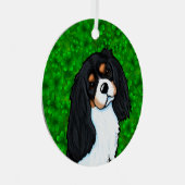 Cavalier King Charles Spaniel Button Ornament Aus Metall (Vorderseite Rechts)