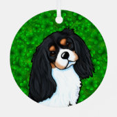 Cavalier King Charles Spaniel Button Ornament Aus Metall (Rückseite)