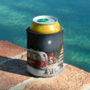 Cavalier King Charles Spaniel Caravan Weihnachten Dosenkühler