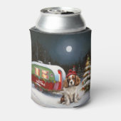 Cavalier King Charles Spaniel Caravan Weihnachten Dosenkühler (Kanne Rückseite)