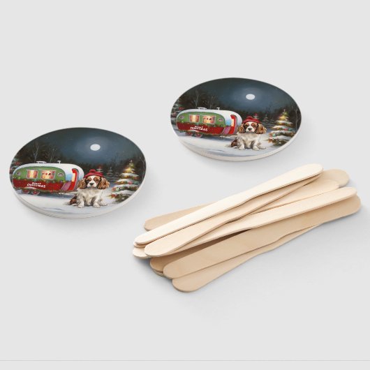 Cavalier King Charles Spaniel Caravan Weihnachten Fächer (Non-assembled)