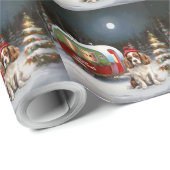 Cavalier King Charles Spaniel Caravan Weihnachten Geschenkpapier (Rolleneckpunkt)
