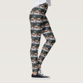 Cavalier King Charles Spaniel Caravan Weihnachten Leggings (Rechts)