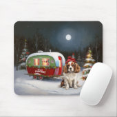 Cavalier King Charles Spaniel Caravan Weihnachten Mousepad (Mit Mouse)