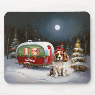 Cavalier King Charles Spaniel Caravan Weihnachten Mousepad