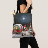 Cavalier King Charles Spaniel Caravan Weihnachten Tasche (Von Nahem)