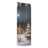 Cavalier King Charles Spaniel Caravan Weihnachten Thermosbecher (Nach rechts gedreht)