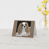 Cavalier King Charles Spaniel Card - Bella Karte (Gelbe Blume)