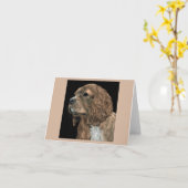 Cavalier King Charles Spaniel Card - Rosie Karte (Gelbe Blume)