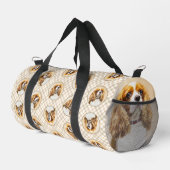 Cavalier King Charles Spaniel Cav Dog Art Malerei Duffle Bag (Rechte Ecke)