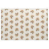 Cavalier King Charles Spaniel Cav Dog Art Malerei Stoff (Fat Quarter (45,7 x 55,9 cm))