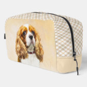Cavalier King Charles Spaniel Cav Dog Art Malerei Waschbeutel (Rechte Ecke)
