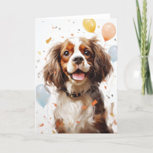 Cavalier King Charles Spaniel Celebration Greeting Dankeskarte
