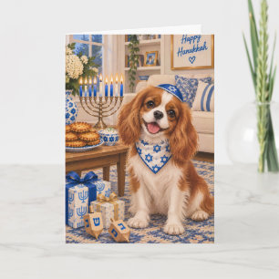 Cavalier King Charles Spaniel Chanukka Karte