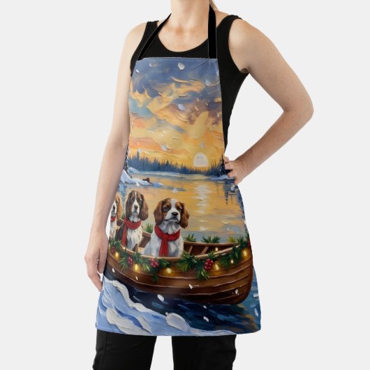 Cavalier King Charles Spaniel Christmas Boat Schürze (InSitu)