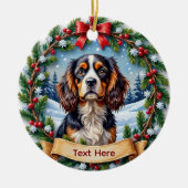 Cavalier King Charles Spaniel Christmas Keramik Ornament (Vorne)