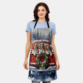 Cavalier King Charles Spaniel Christmas Red Truck Schürze (Getragen)