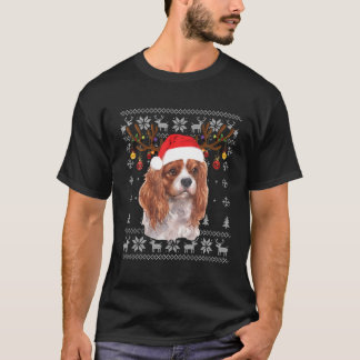 Cavalier King Charles Spaniel Christmas Reindeer P T-Shirt