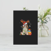 Cavalier King Charles Spaniel Christmas Reindeer S Einladung (Stehend Vorderseite)