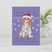 Cavalier King Charles Spaniel Christmas Ugly Sweat Einladung (Stehend Vorderseite)