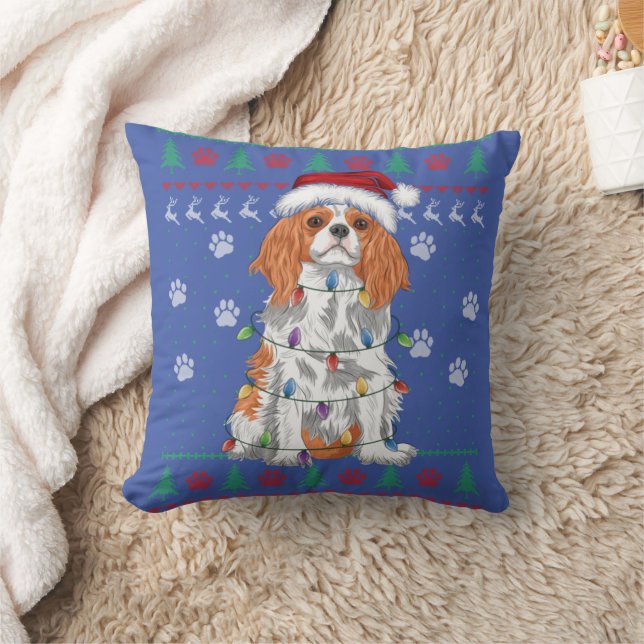Cavalier King Charles Spaniel Christmas Ugly Sweat Kissen (Decke)