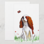 Cavalier King Charles Spaniel CKC Briefpapier (Vorne/Hinten)