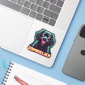 Cavalier King Charles Spaniel CKCS Zombie Dog Hall Aufkleber (Laptop mit iPhone)