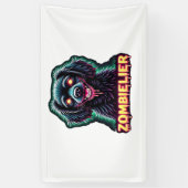 Cavalier King Charles Spaniel CKCS Zombie Dog Hall Banner (Vertikal)