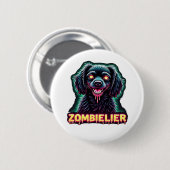 Cavalier King Charles Spaniel CKCS Zombie Dog Hall Button (Vorne & Hinten)