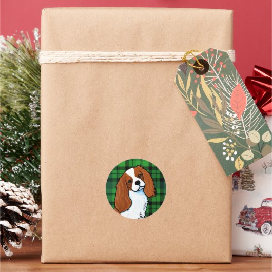 Cavalier King Charles Spaniel Classic Round Sticke Runder Aufkleber (Feiertag)